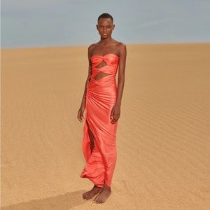 NWT Baobab Vera Dress in Coral - Size Small